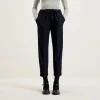 NICHOLSON & NICHOLSON Sand Boyfriend Broek Van Wol