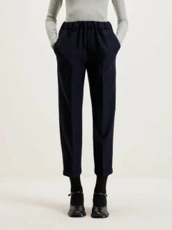 NICHOLSON & NICHOLSON Sand Boyfriend Broek Van Wol